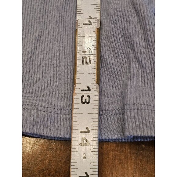 Urban nation baby t ribbed small blue long sleeve crop Y2k 100%cotton - Picture 7 of 9